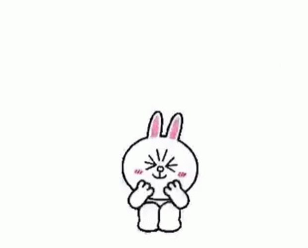 Cute Jumping Bunny I Love You GIF