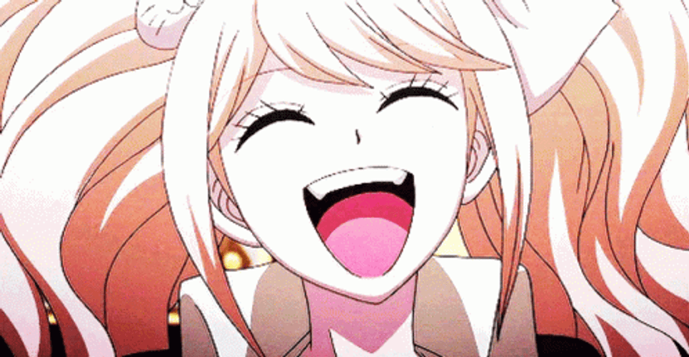 Cute Junko Enoshima Laughing GIF