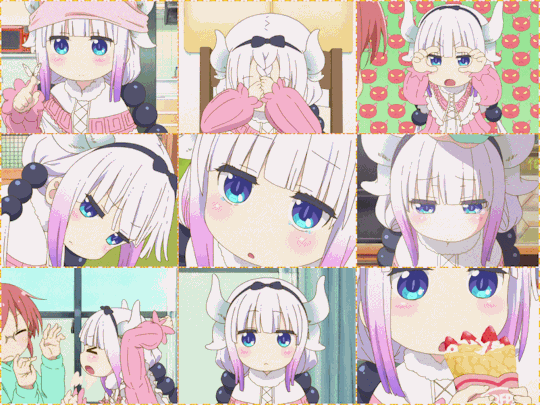 Cute Kawaii Kanna Kamui Compilation GIF