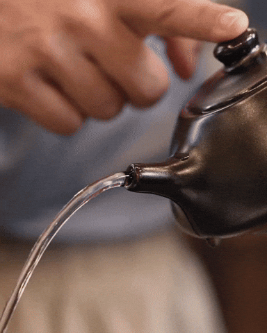 Cute Kettle Pouring Tea GIF