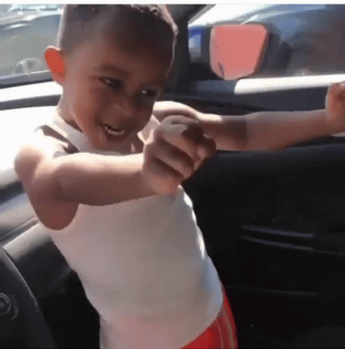 Cute Kid Dance Milly Rock Inside The Car GIF