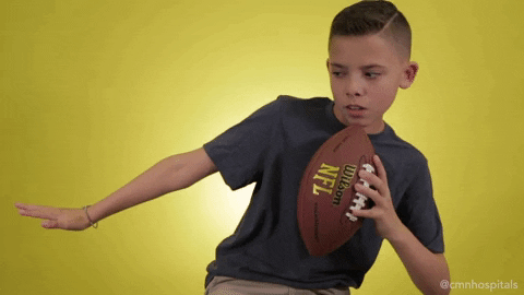 Cute Kid Doing Heisman Pose GIF