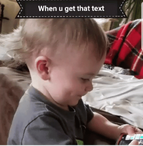 Cute Kid Text Received Sweet Smile GIF