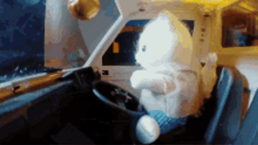 Cute Kitten Driving Toy Funny Car GIF