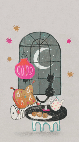 Cute Kitten Eid Mubarak Ramadan Celebration GIF