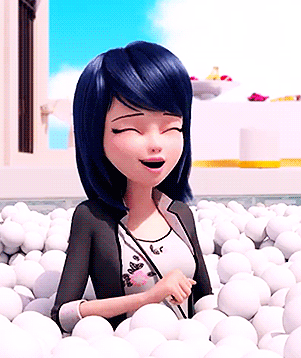 Cute Ladybug Marinette Checking Hair GIF