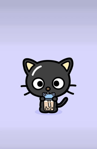Cute Lavender Background Chococat GIF