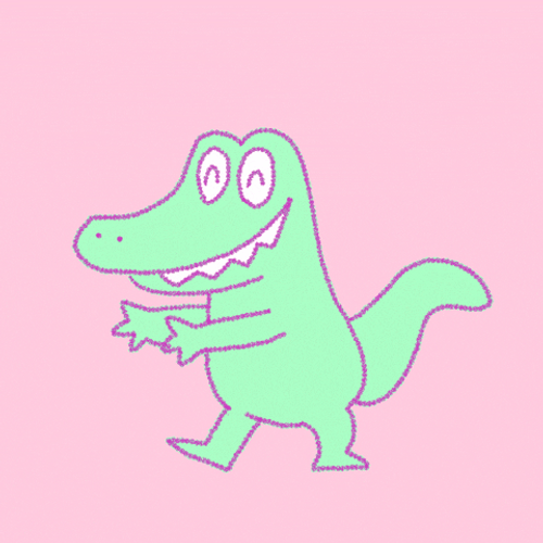 Cute Little Alligator Dancing GIF