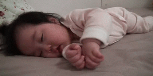 Cute Little Baby Just Waking Up GIF