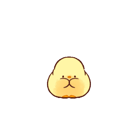 Cute Little Chick Sending Hearts Sticker GIF