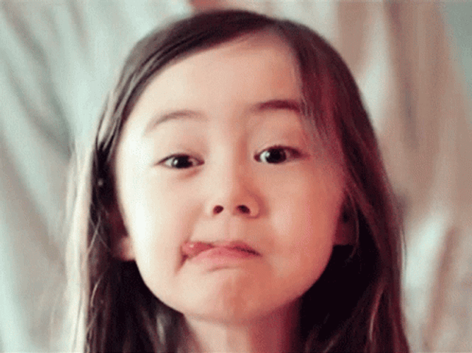 Cute Little Girl Tongue Out GIF