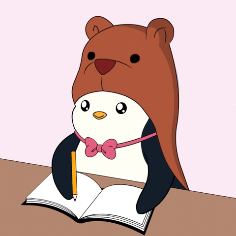 Cute Little Penguin Copy His Copy GIF