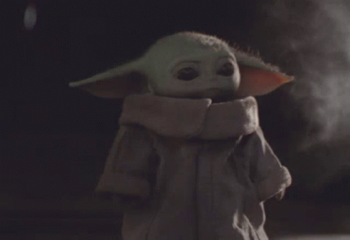 Cute Little Yoda Walking GIF