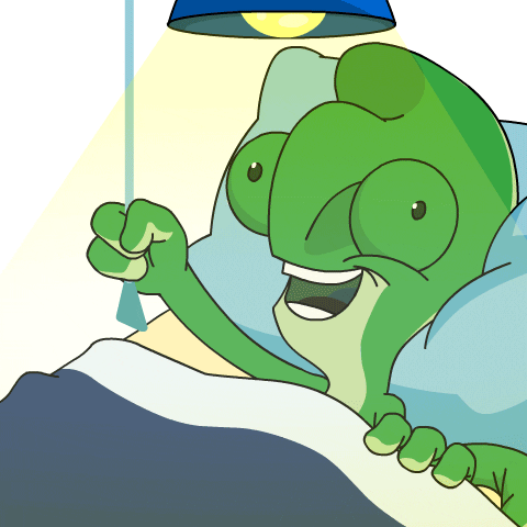 Cute Lizard Goodnight Lights Out GIF