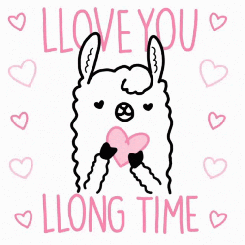 Cute Llama Funny I Love You GIF