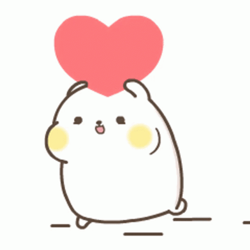 Cute Love Seal Hibo Running Heart GIF