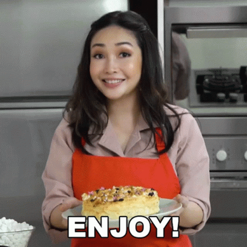 Cute Marinka Enjoy Baking Cake GIF