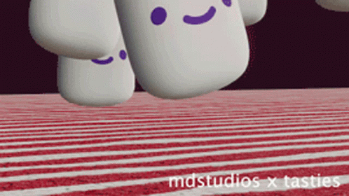 Cute Marshmello Purple Face GIF