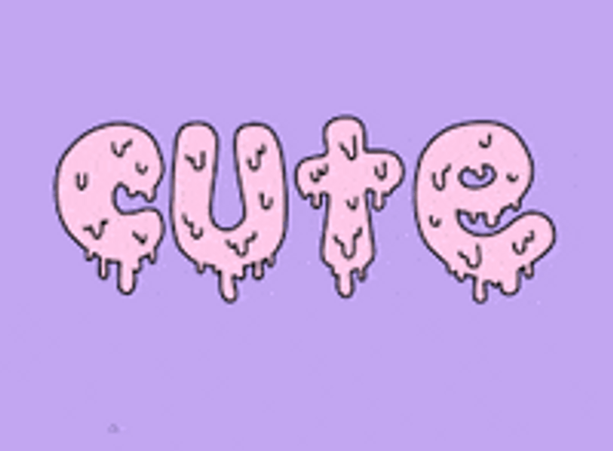 Cute Melting Typography GIF