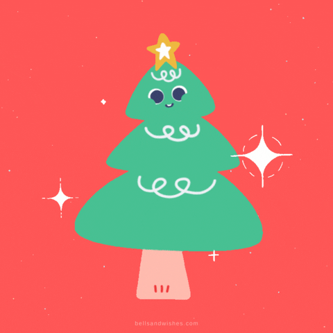 Cute Dancing Tree Merry Christmas GIF