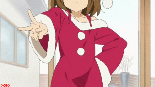 Cute Girl Anime Merry Christmas GIF