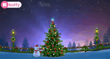 Cute Merry Christmas Lights Wishes GIF