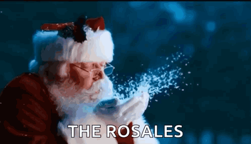 Cute Merry Christmas Wishes Blow Snow GIF