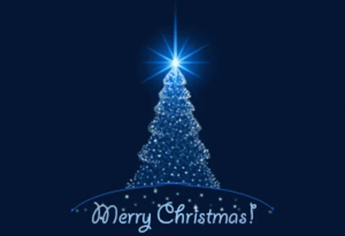 Cute Merry Christmas Wishes Star Sparkle GIF