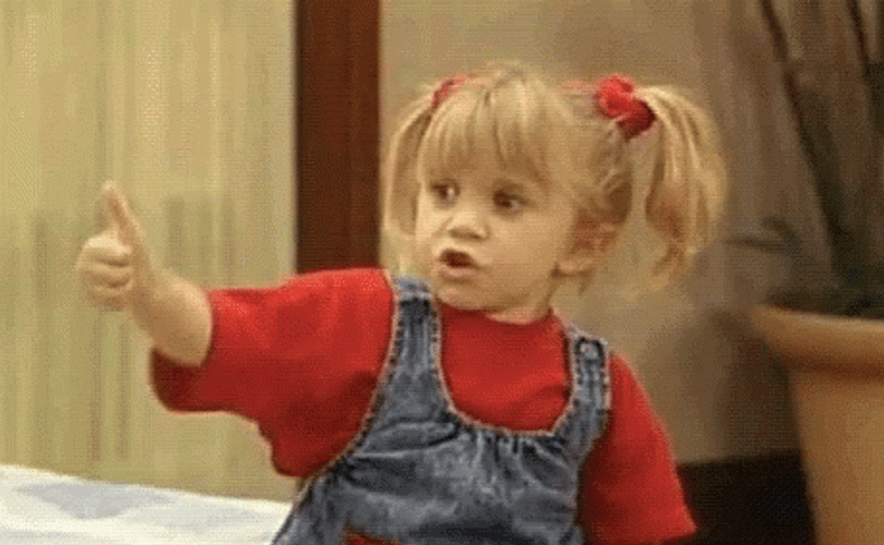 Cute Michelle Tanner Thumbs Up Kid GIF