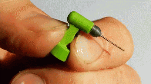 Cute Mini Green Handheld Drill GIF