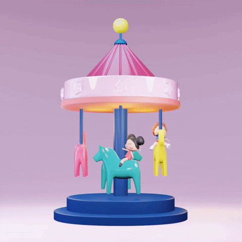 Cute Mini Merry Go Round GIF