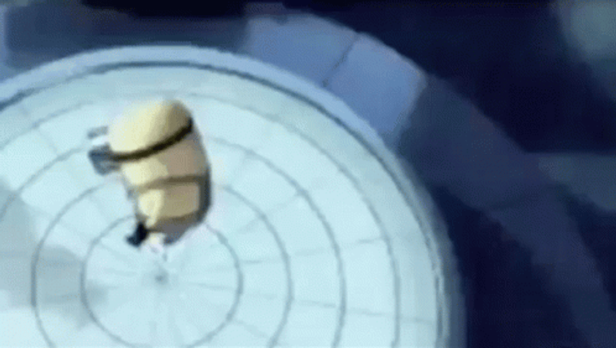 Cute Minion Floating On Air GIF