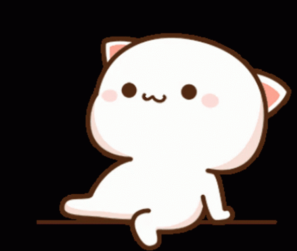 Cute Mochi Cat Chill GIF