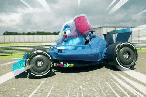 Cute Monday Racing Elephant GIF