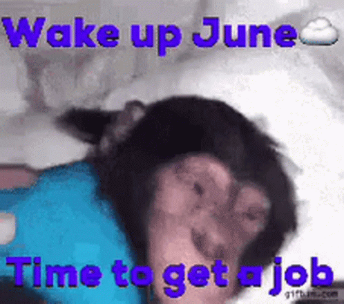 Cute Monkey Wake Up June GIF