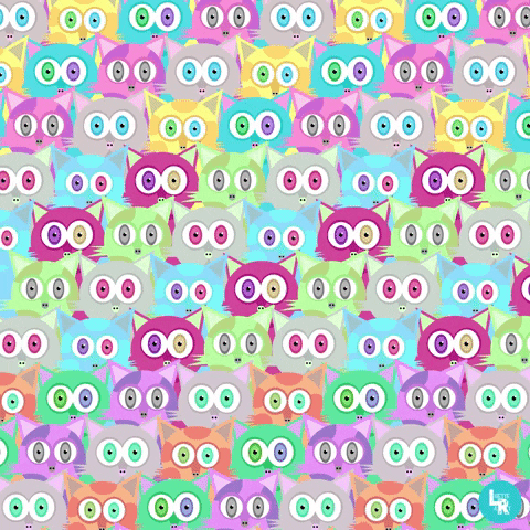 Cute Moving Head Cat Animated GIF