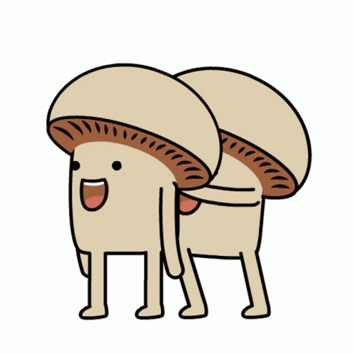 Cute Mushroom Exercise GIF
