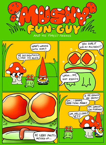 Cute Mushroom Fun Guy GIF