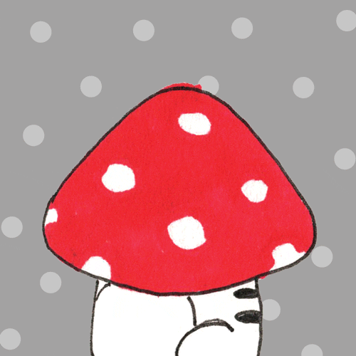 Cute Mushroom Hiding GIF