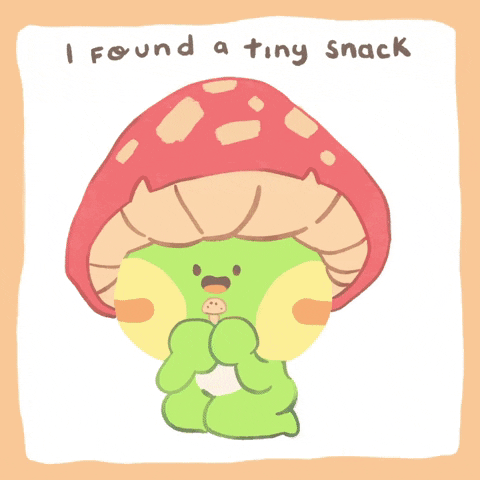 Cute Mushroom Not A Snack GIF