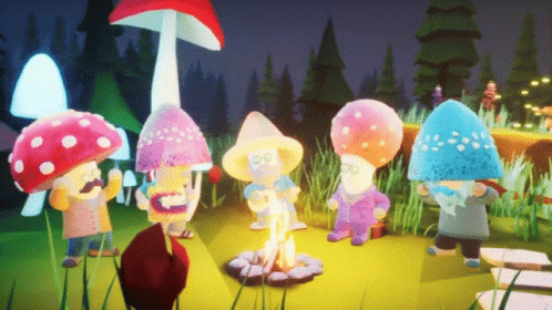Cute Mushroom Party GIF