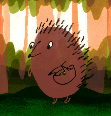 Cute Mushroom Porcupine GIF