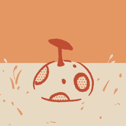 Cute Mushroom Waking Up GIF