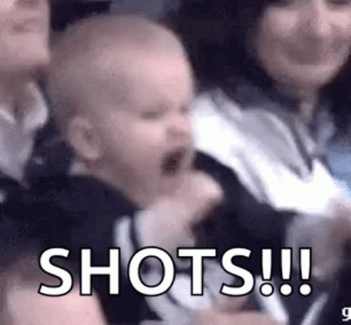 Cute Naughty Baby Cheering Shots GIF