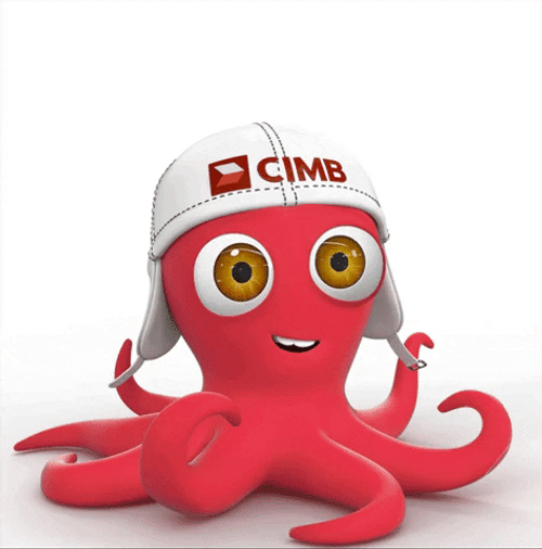 Cute Octopus Cimb Bank Poster GIF