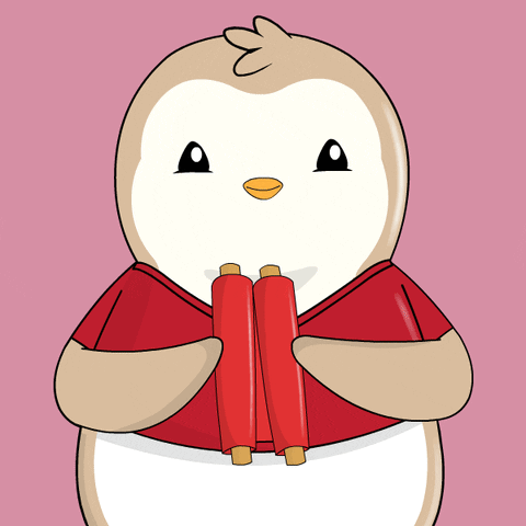 Cute Penguin Gong Xi Fa Cai Banner GIF