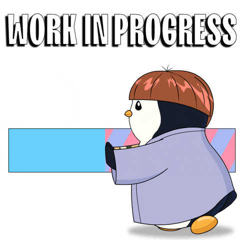 Cute Penguin Making Progress GIF