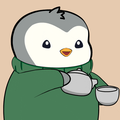 Cute Penguin Pouring Espresso GIF