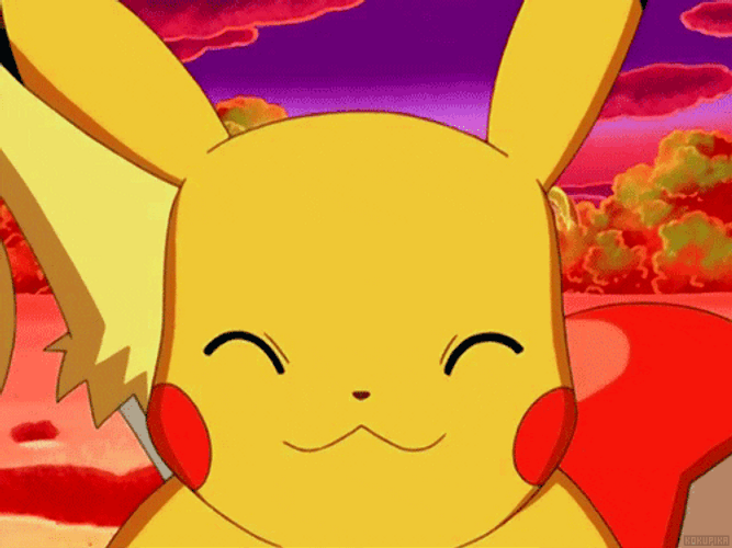 Cute Pikachu Happy And Excited GIF