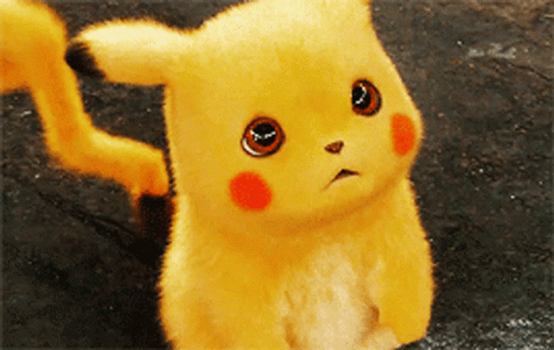Cute Pikachu Sad Scared Face Reaction GIF